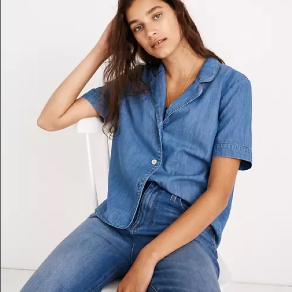 Madewell Chambray Button Down Shirt XS